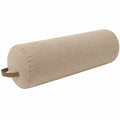 Cojín cilíndrico 55 x 20 cm de tejido beige para apoyo lumbar