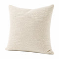 Cojín cuadrado 45 cm de tejido beige para decoración con textura tejida