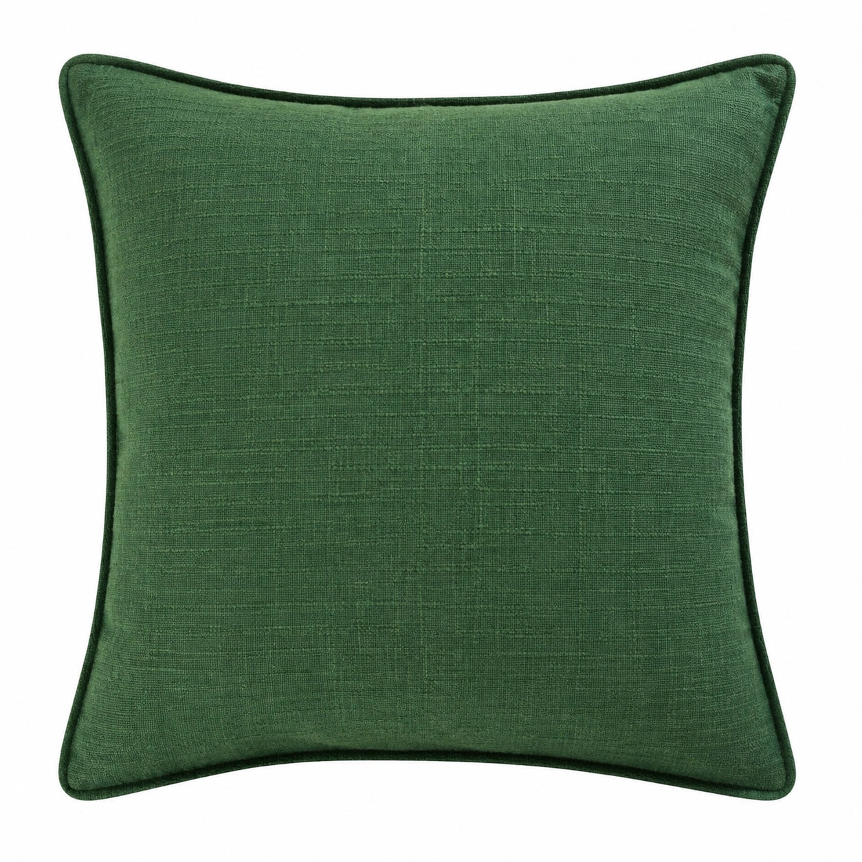 Cojín cuadrado 45 x 45 cm de tejido verde para decoración estilo liso