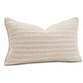 Cojín decorativo 50 x 30 cm de tejido beige con textura para sofá estilo bohemio