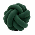 Cojín decorativo de nudo 30 cm verde de tejido suave - diseño entrelazado