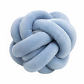 Cojín decorativo de nudo 30 cm azul claro de poliéster suave